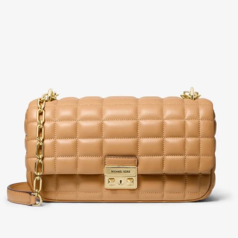 MICHAEL KORS Tribeca Large Quilted Leather Shoulder Bag NWT